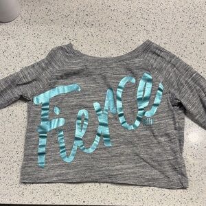 Justice Girls Gray Fierce Long Sleeve Top